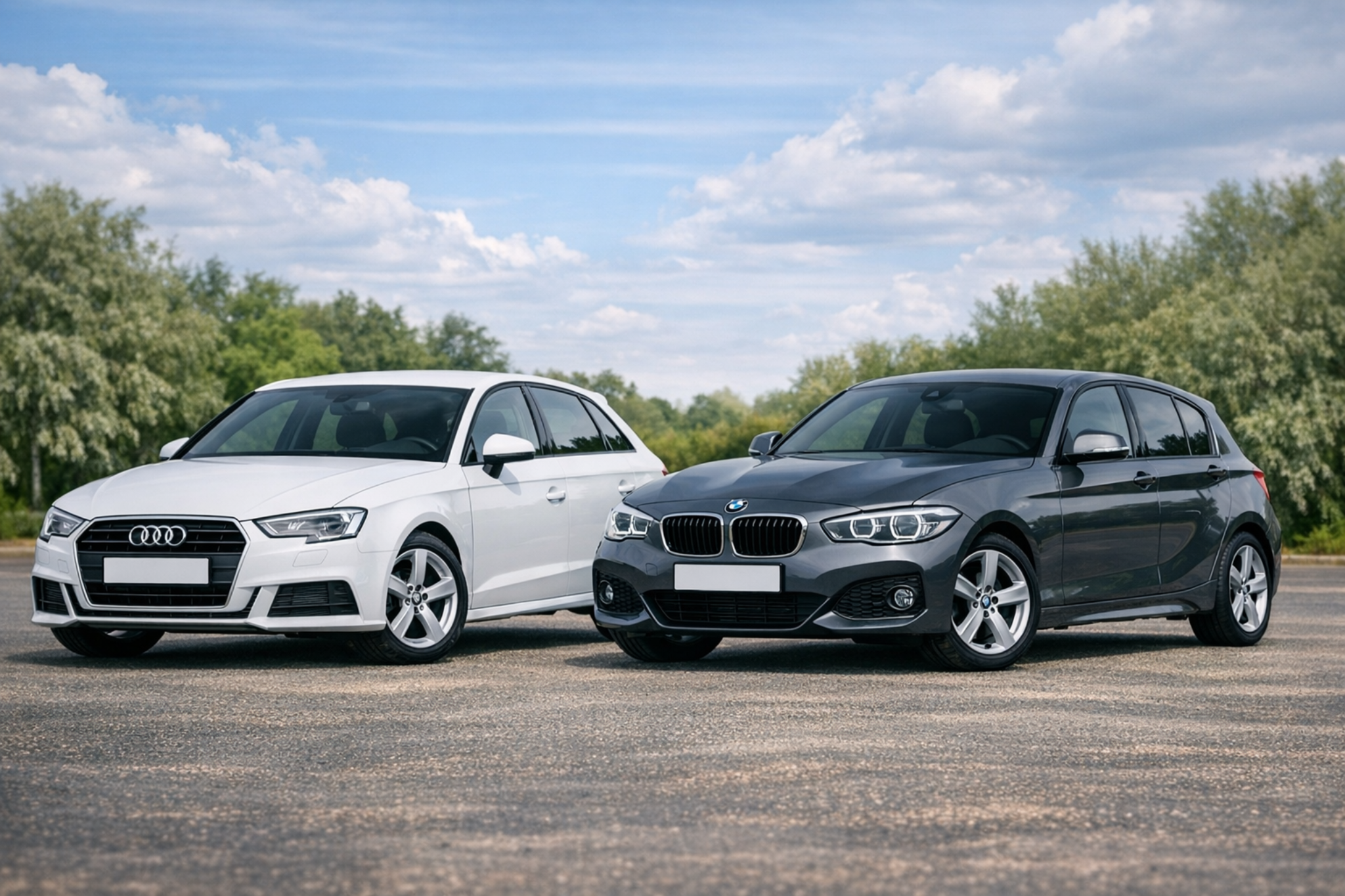 Pristine Driving School car and learner